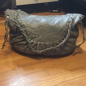 Grey shoulder bag